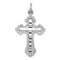 14K White Gold Cross Charm Pendant Jewelry Religious 31mm x 17mm